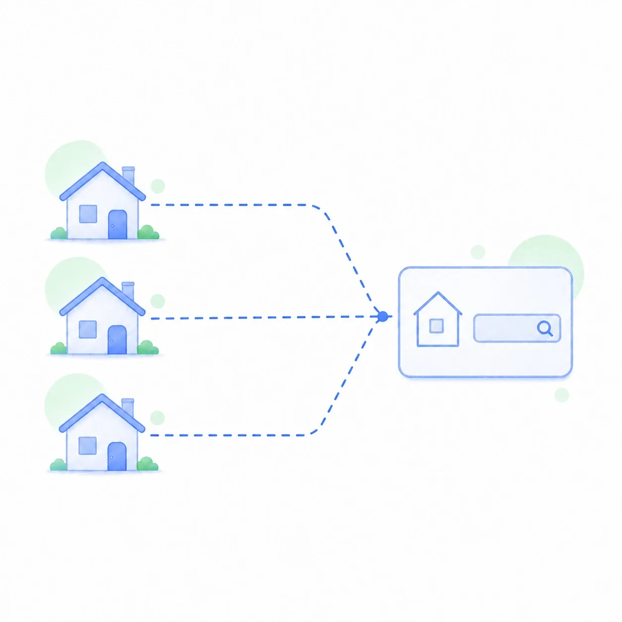 An illustration of residential IPs scraping data