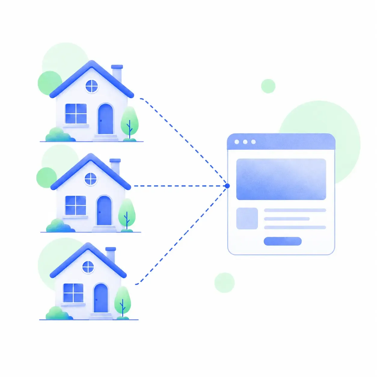 An illustration of rotating residential IPs scraping data