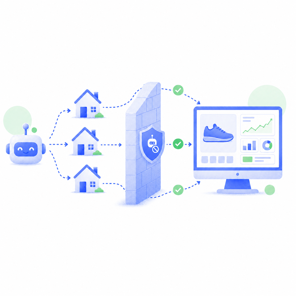 An illustration of a residential IP scraping pricing data